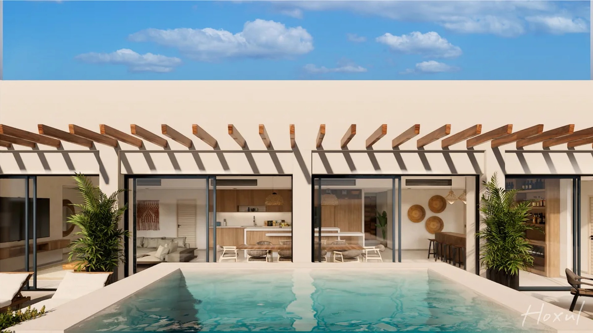 Image of a Private Pool, featuring Indoor-Outdoor Living and Modern Architecture.