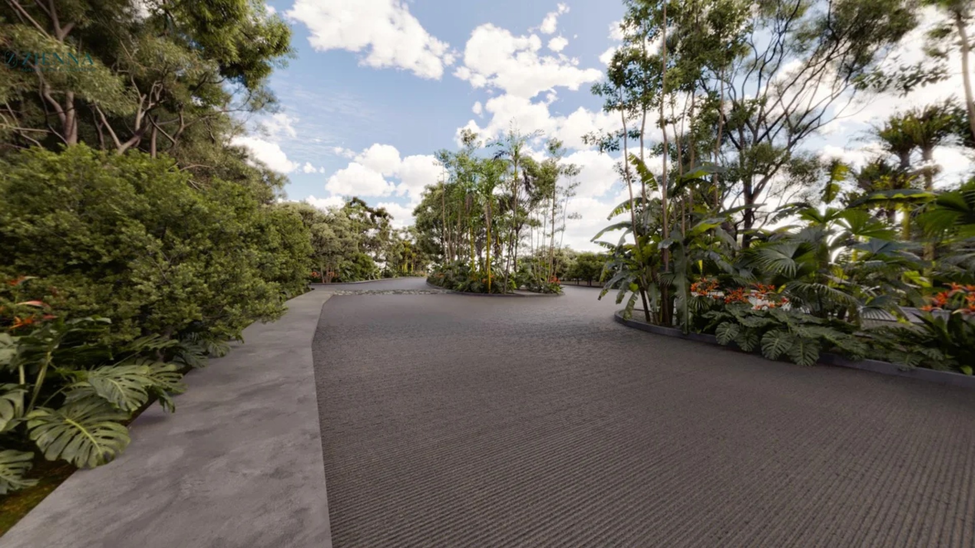 Image of a Lush Landscaping, featuring Tropical Garden and Manicured Gardens.