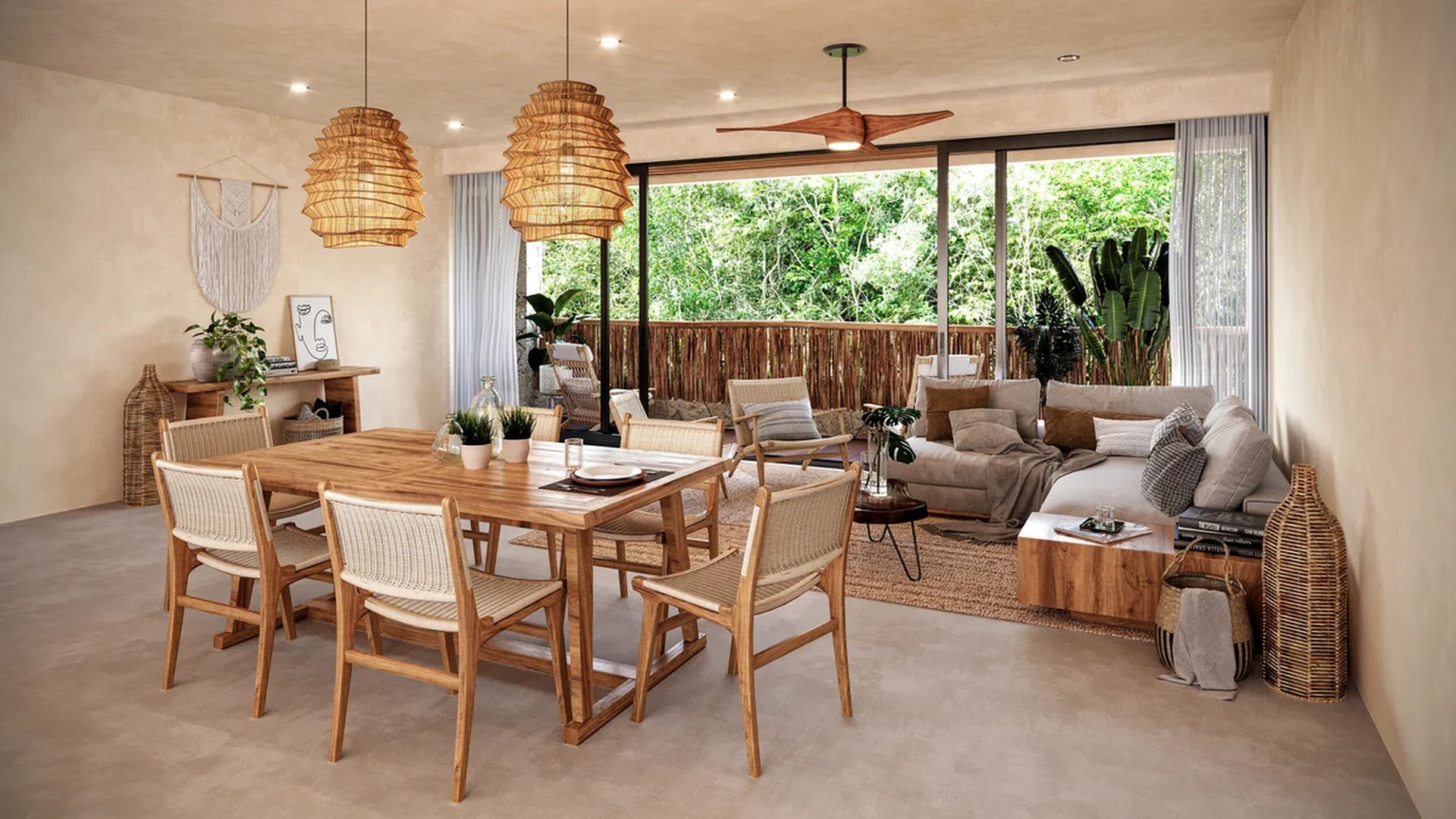 Image of a Open-Concept Living, featuring Dining Area and Indoor-Outdoor Living.