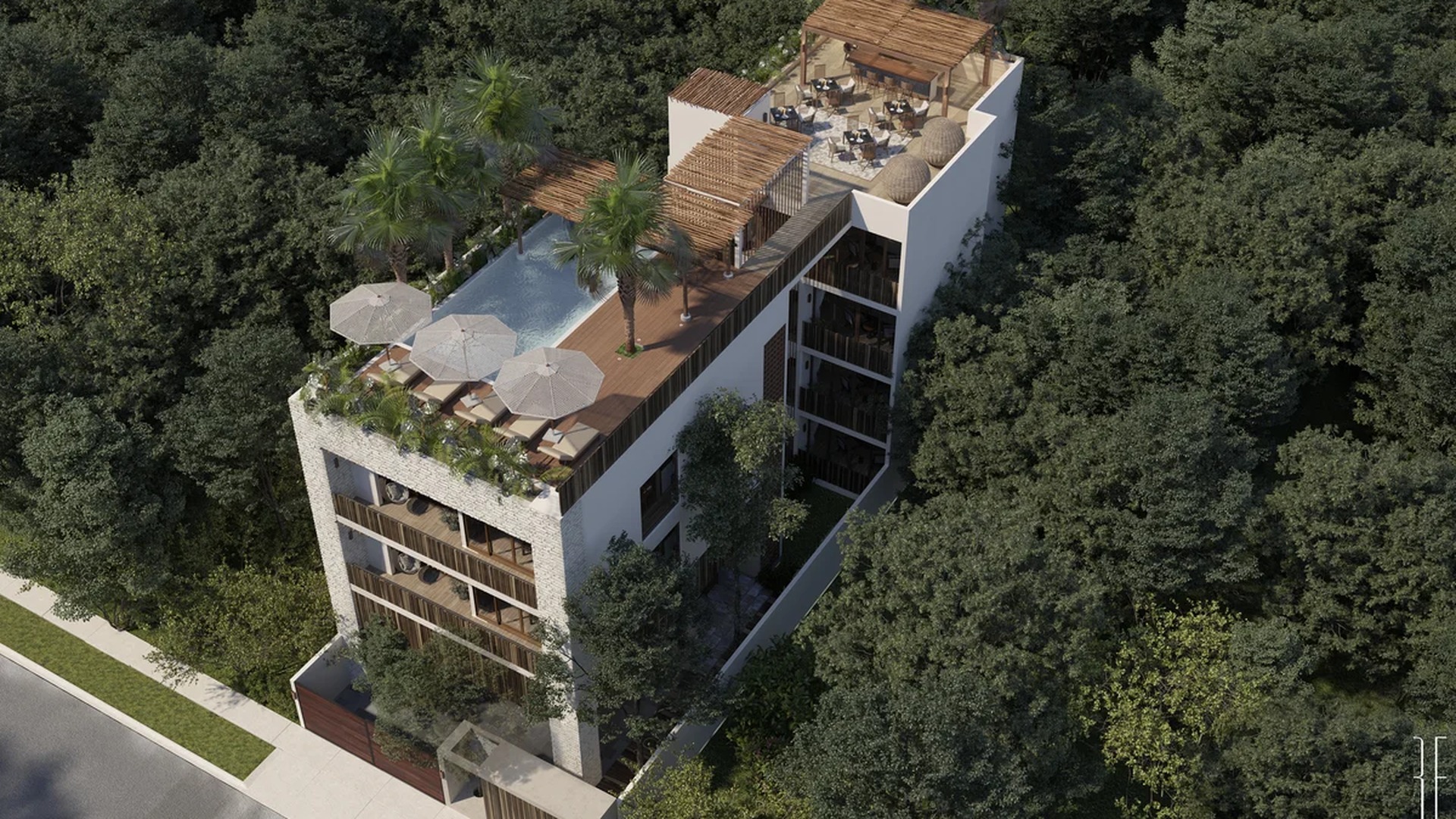 Image of a Rooftop Pool, featuring Sundeck Terrace and Rooftop Lounge.