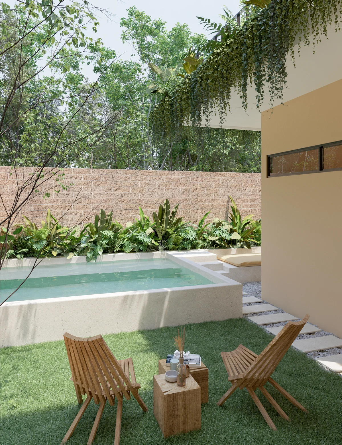 Image of Swimming Pool at Lik Organic, featuring Plunge Pool, Private Patio.