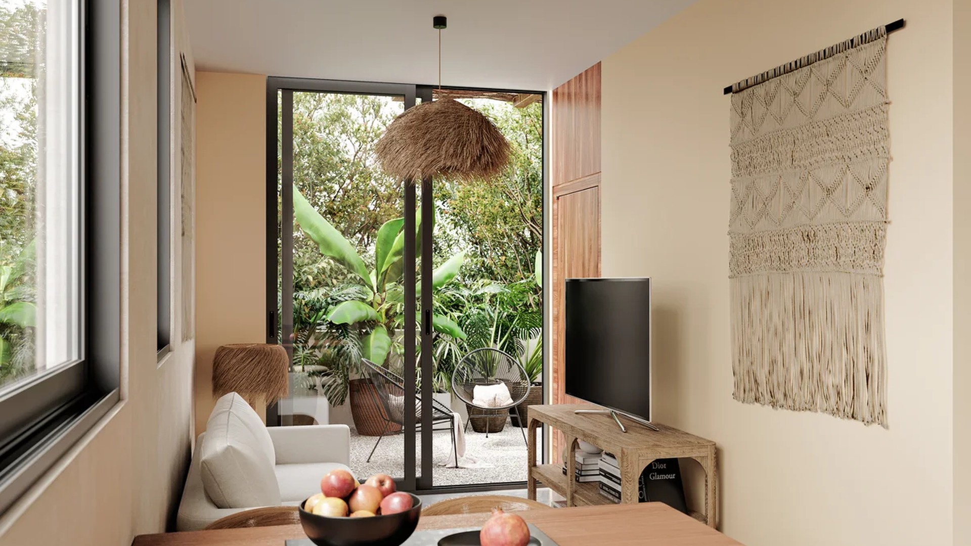 Image of a Indoor-Outdoor Living, featuring Private Patio and Bohemian Decor.