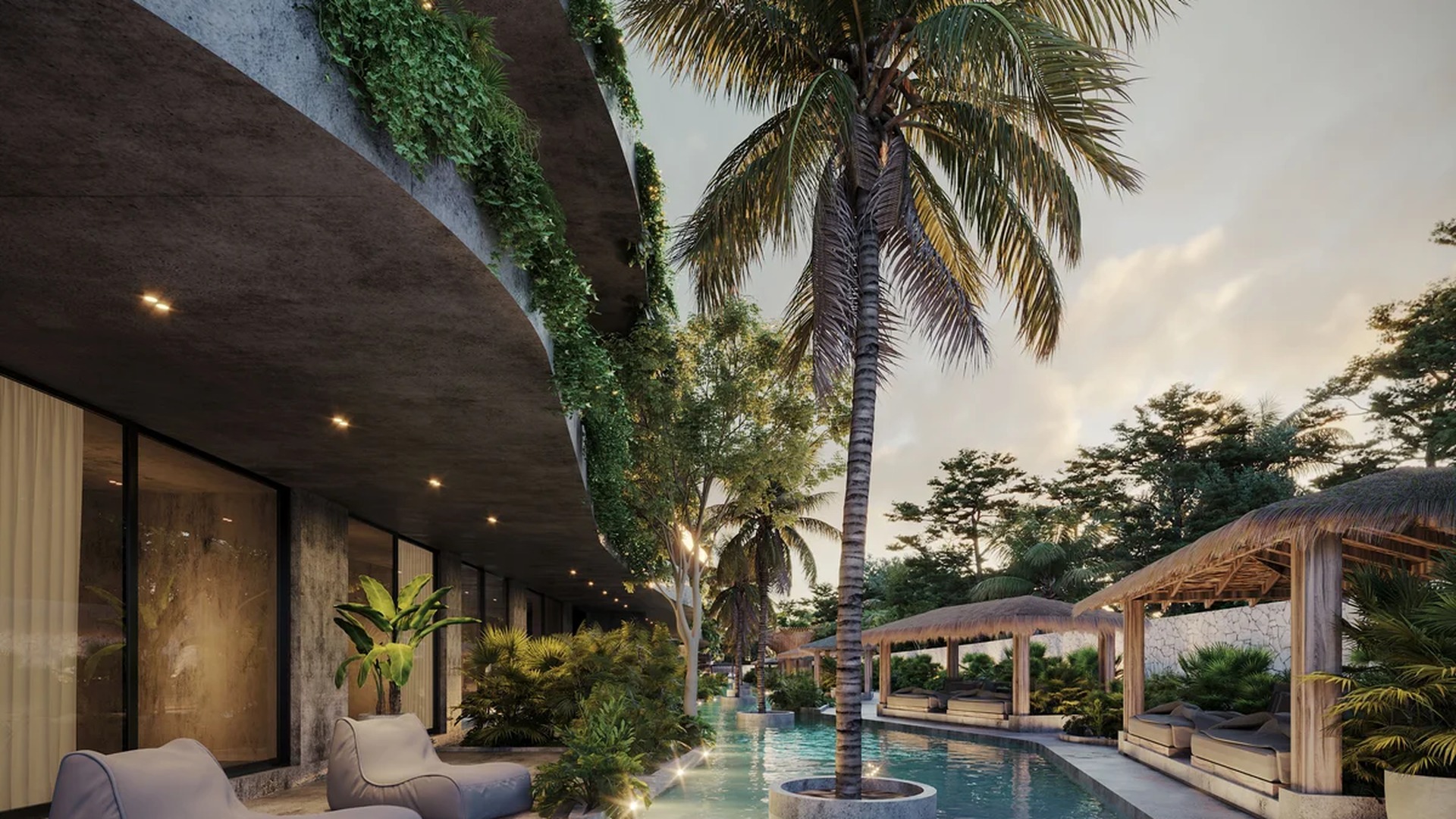 Image of a Lagoon-Style Pool, featuring Tropical Resort Style and Lush Landscaping.