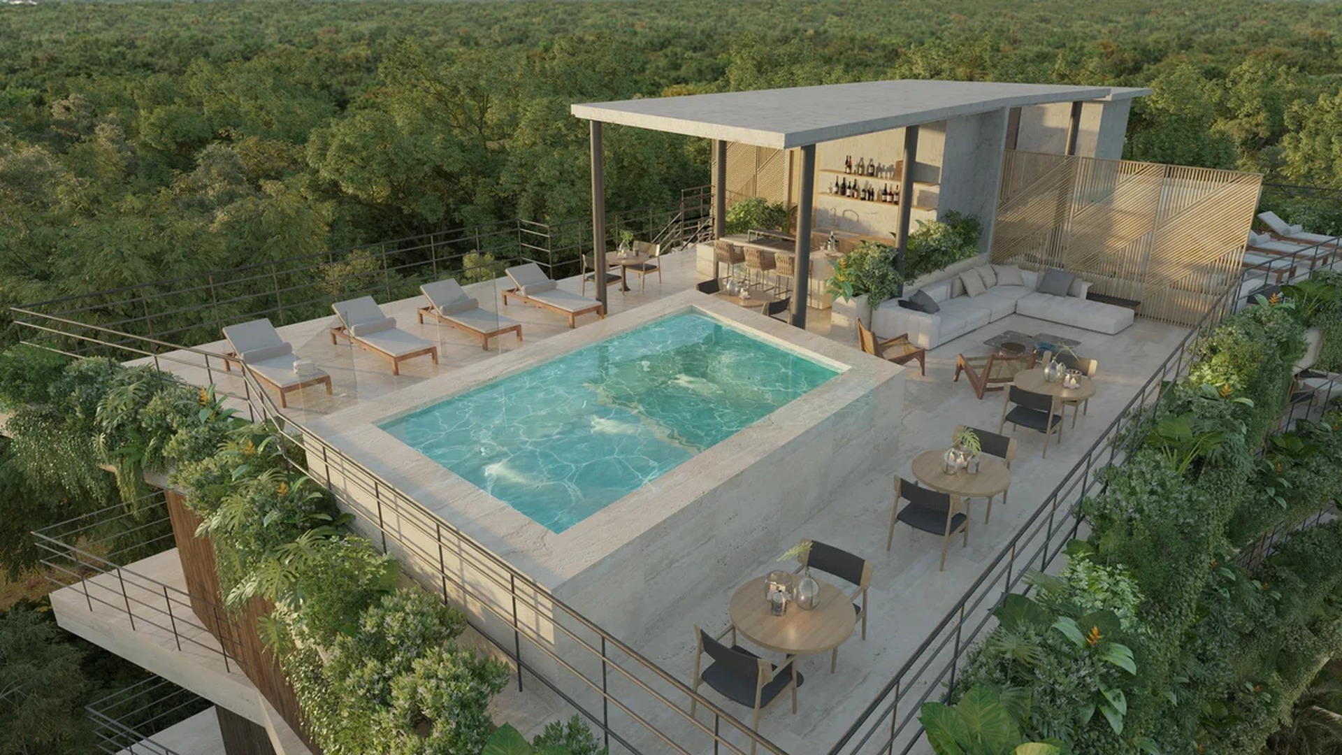 Image of a Rooftop Pool, featuring Jungle View Terrace and Sundeck.