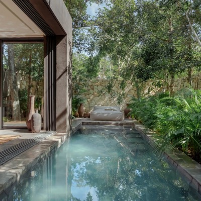 Image of a Private Plunge Pool, featuring Lush Garden and Secluded Courtyard.