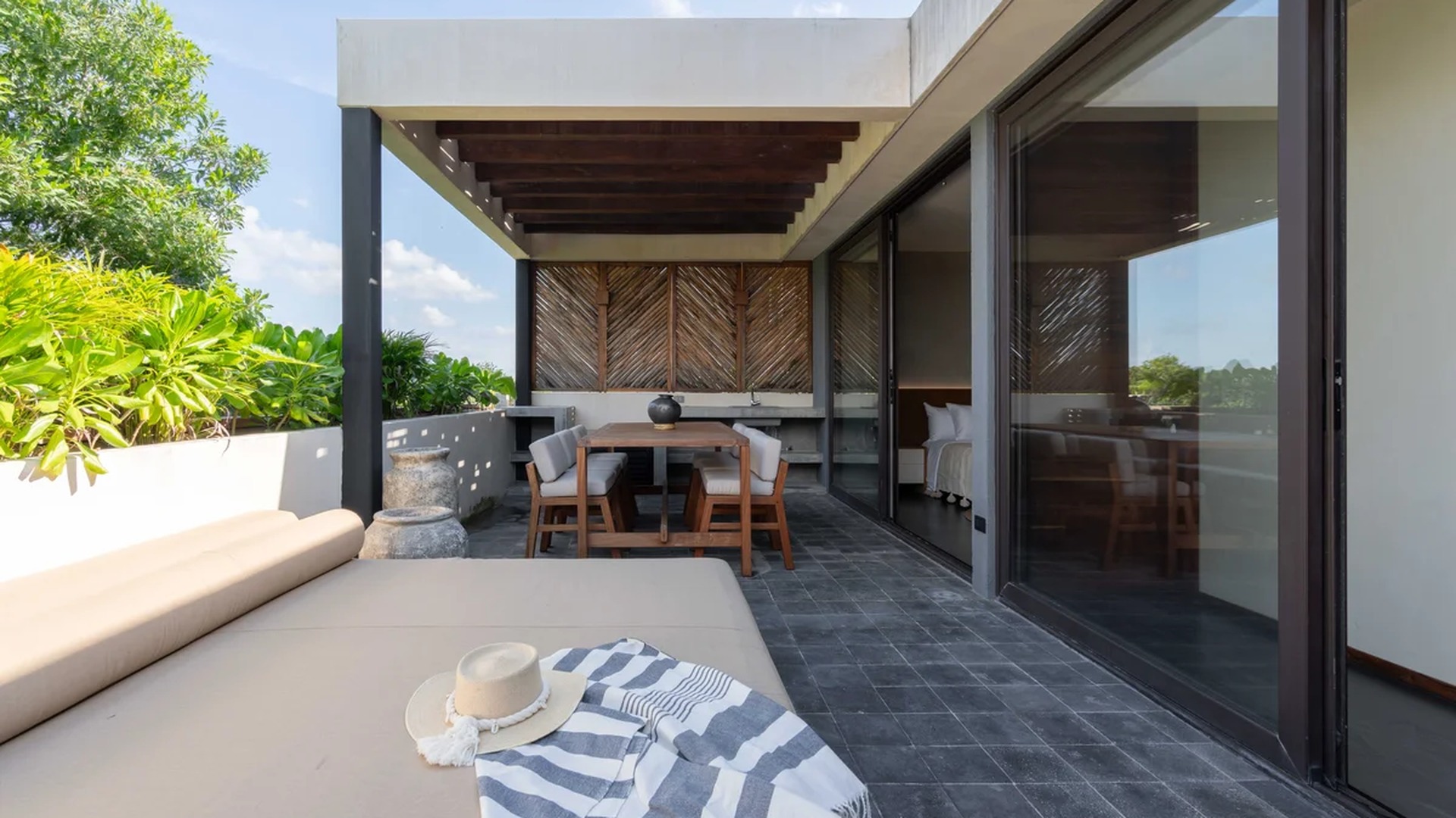 Image of a Private Terrace, featuring Outdoor Dining Area and Sun Deck.
