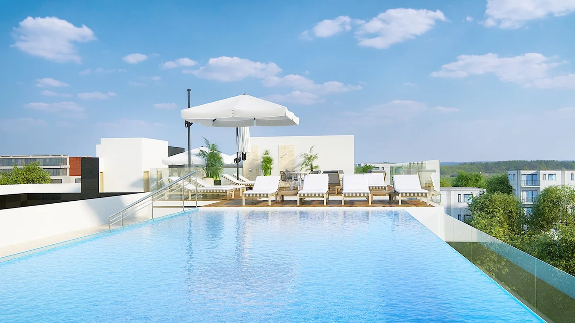 Image of a Rooftop Pool, featuring Infinity Pool and Sundeck.
