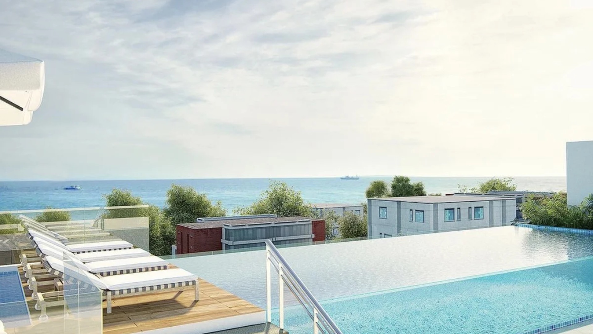 Image of a Infinity Pool, featuring Ocean View and Rooftop Terrace.