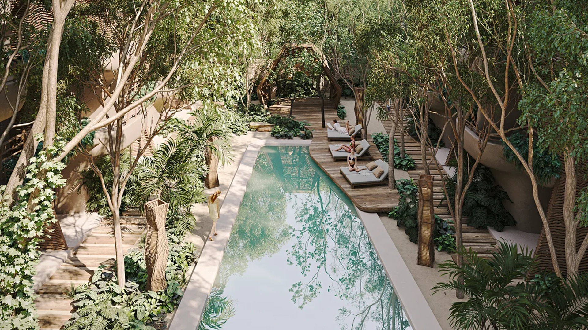 Image of a Resort-Style Pool, featuring Lush Garden and Tropical Oasis.