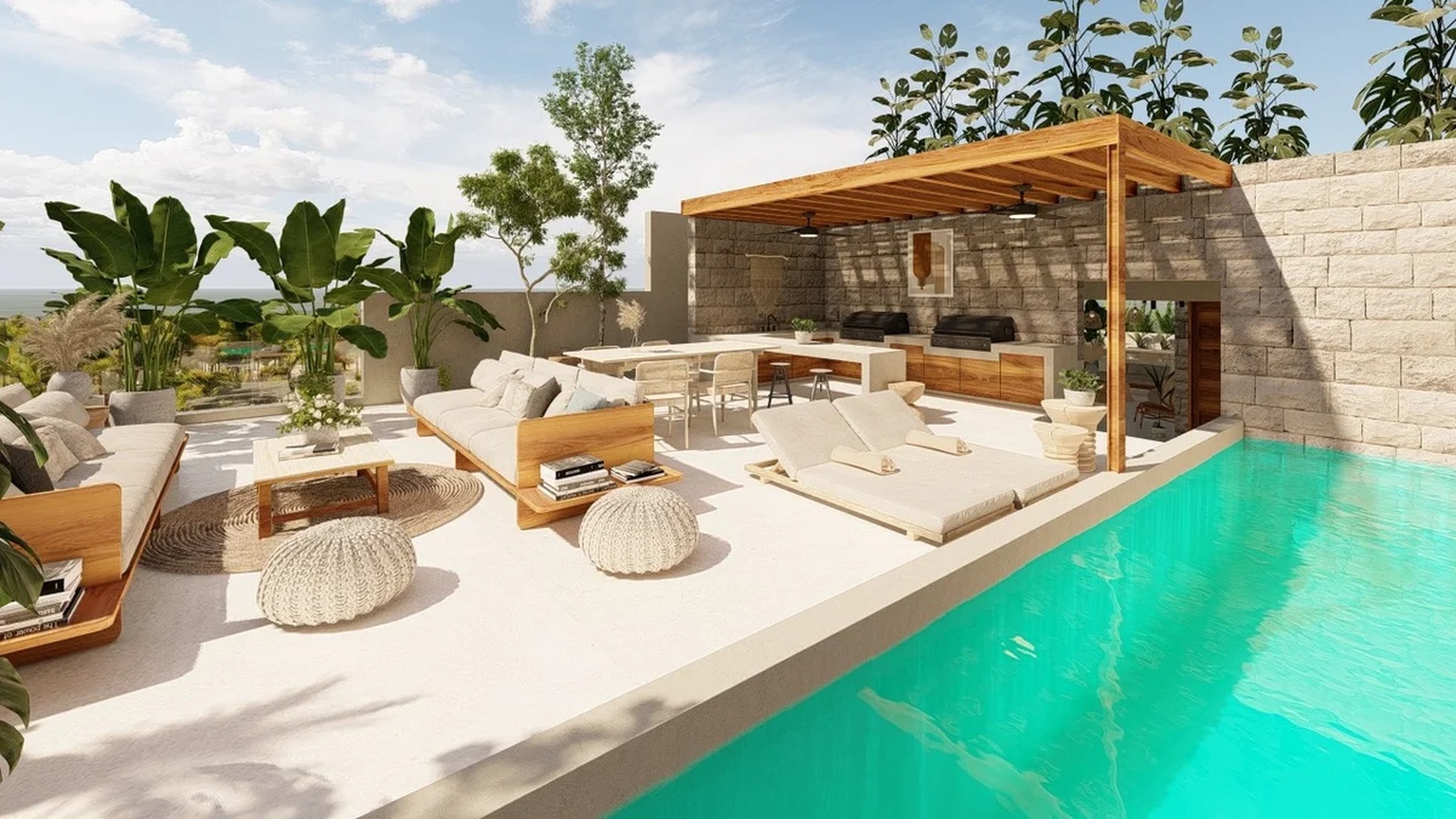 Image of a Rooftop Terrace, featuring Private Pool and Outdoor Kitchen.