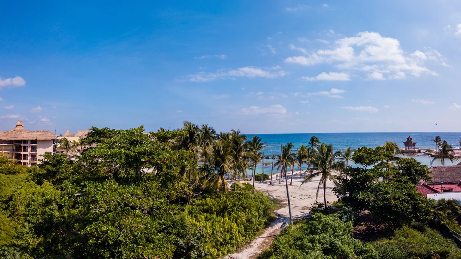 Image of a Ocean View, featuring Beachfront Property and Tropical Landscape.