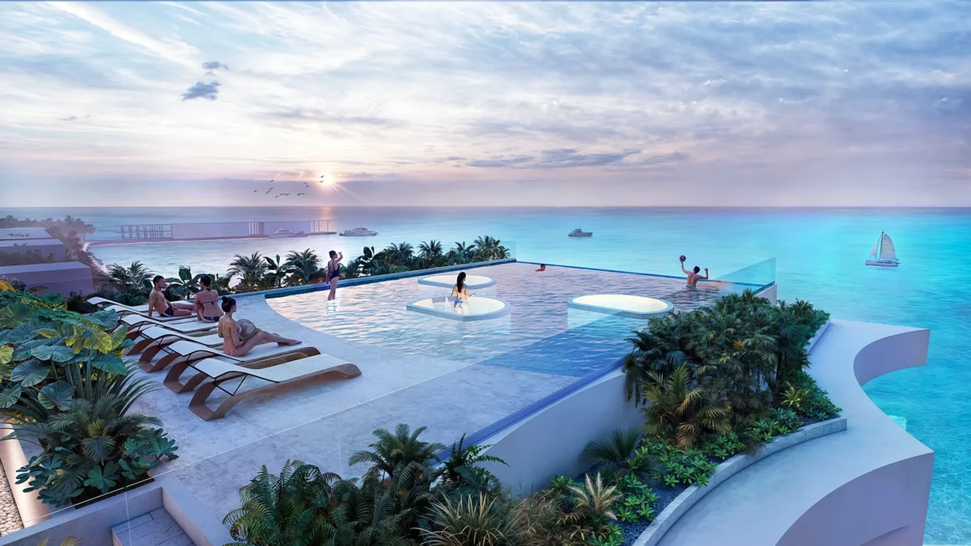Image of a Infinity Pool, featuring Ocean View and Rooftop Terrace.