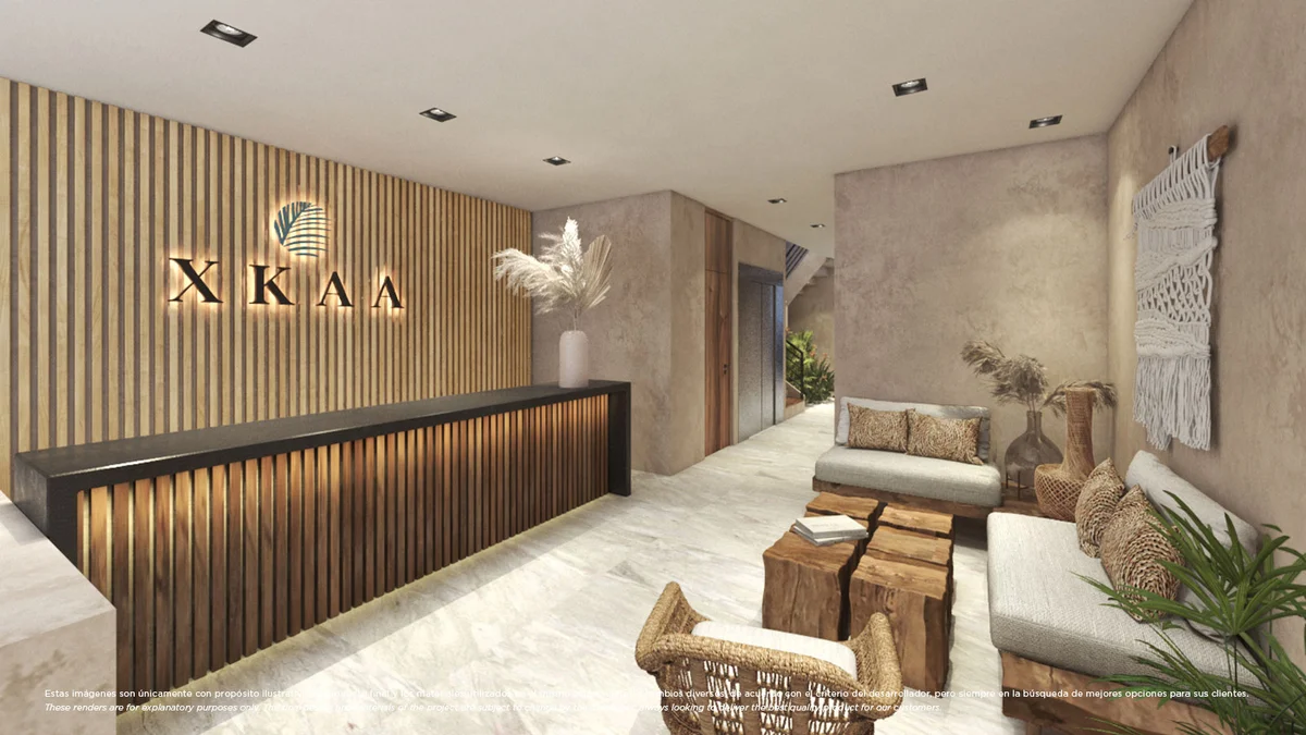 Image of a Lobby, featuring Reception Area and Modern Natural Design.