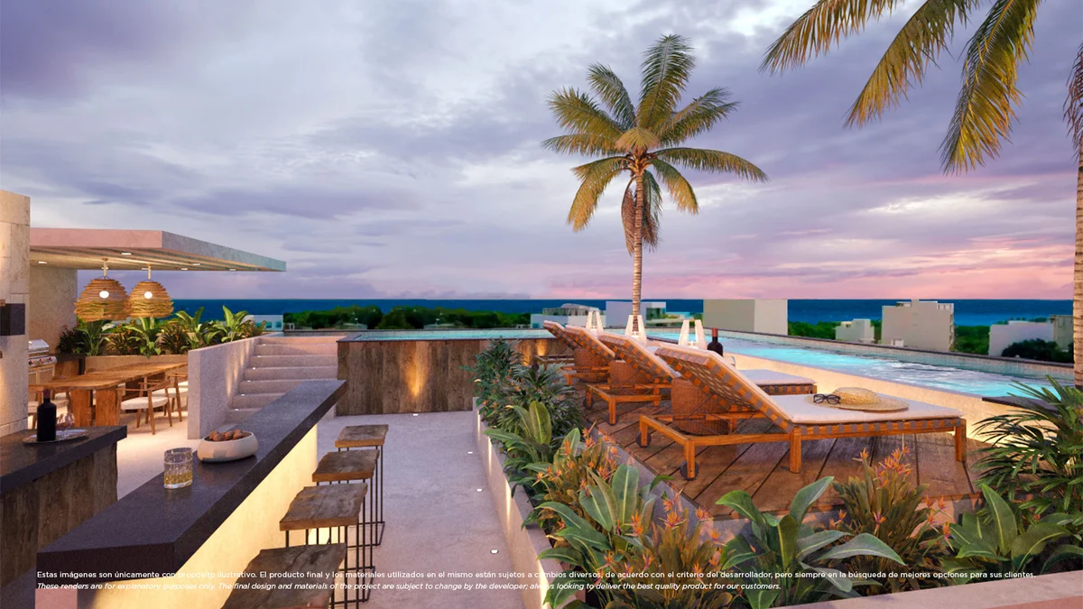 Image of a Rooftop Terrace, featuring Infinity Pool and Ocean View.