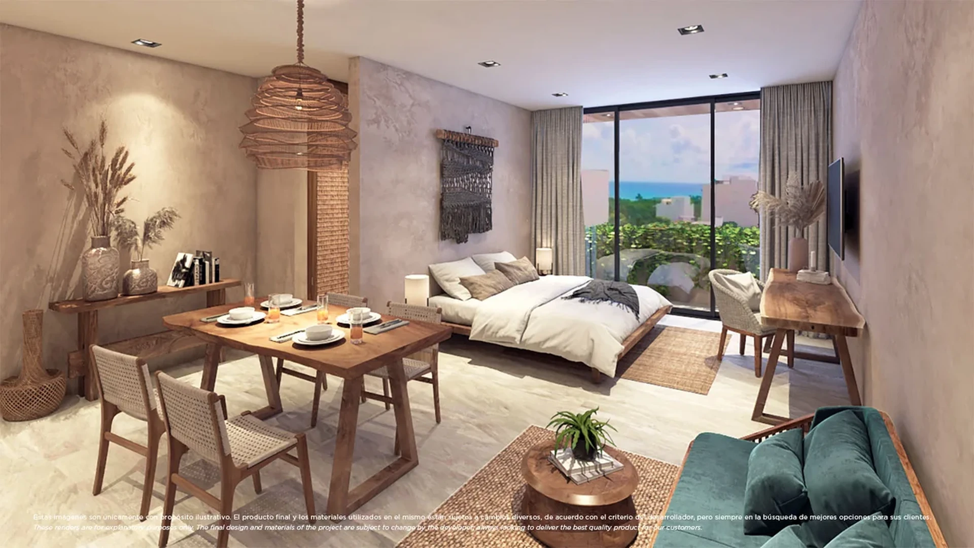 Image of a Studio Apartment, featuring Ocean View and Private Balcony.