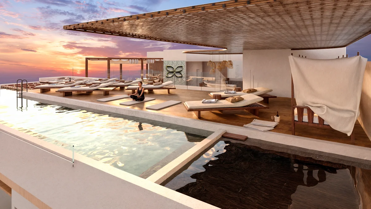 Image of a Rooftop Pool, featuring Sundeck and Sunset View.