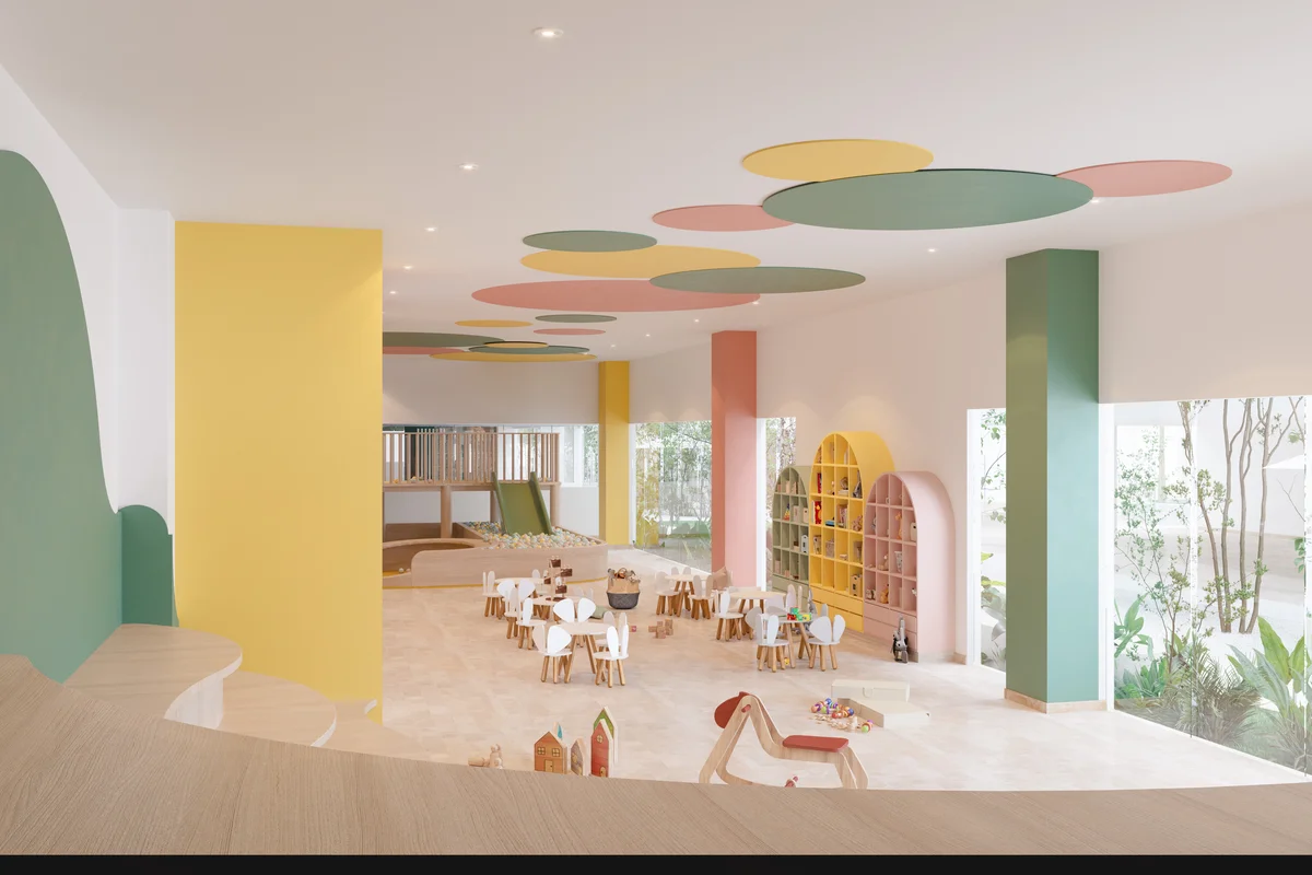 Image of a Kids Playroom, featuring Children's Amenity and Indoor Playground.