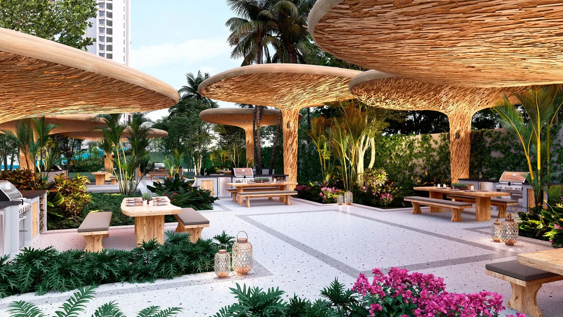 Image of a Outdoor Lounge, featuring Grill Area and Amenity Deck.