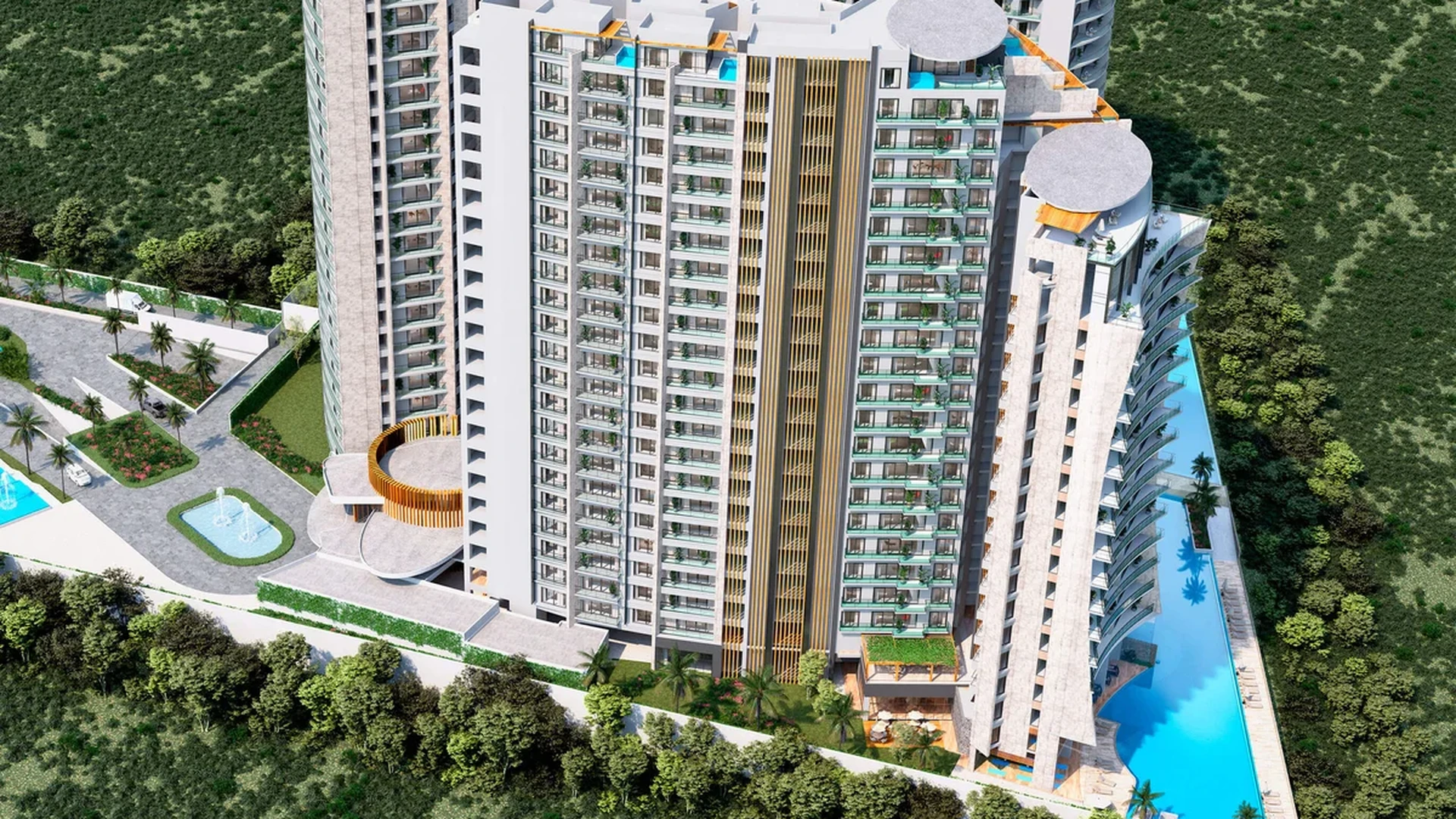 Image of a Luxury High-Rise, featuring Modern Architecture and Resort-Style Living.