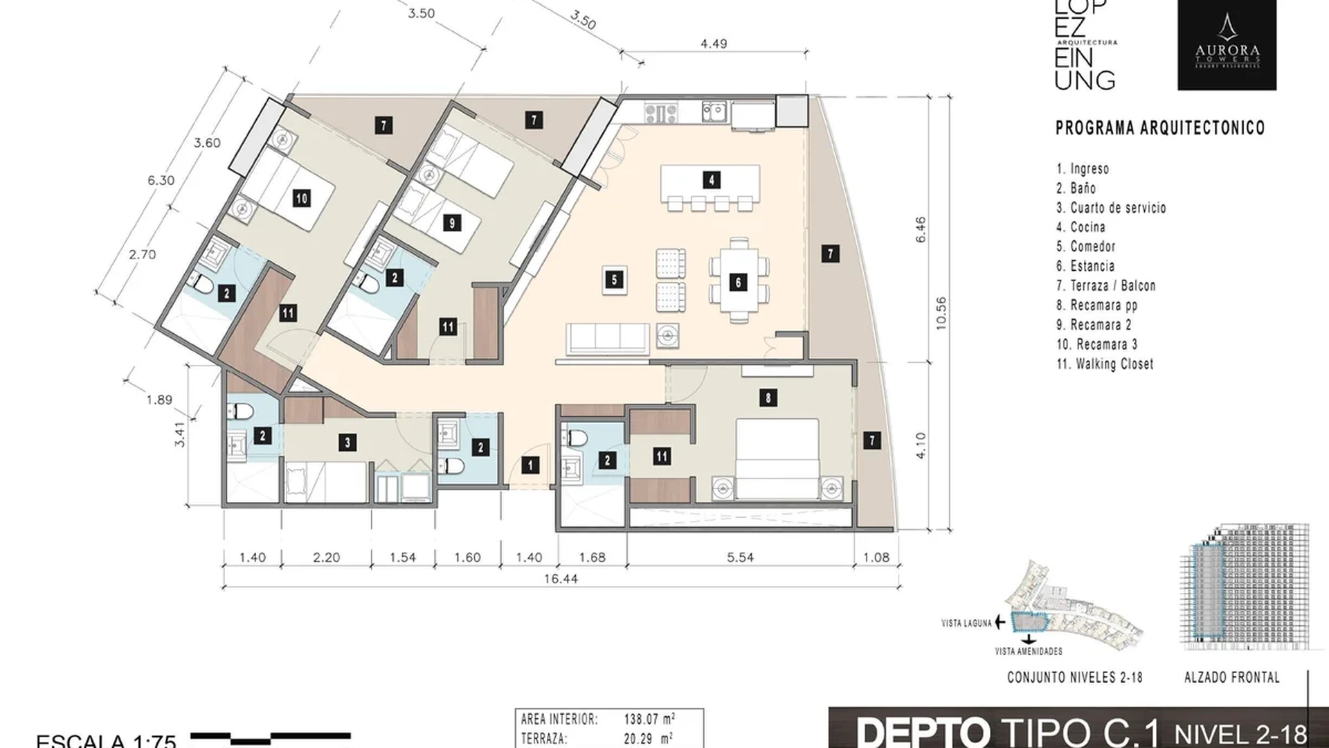 Image of a Three-Bedroom Apartment, featuring Luxury Residence and Open-Concept Living.