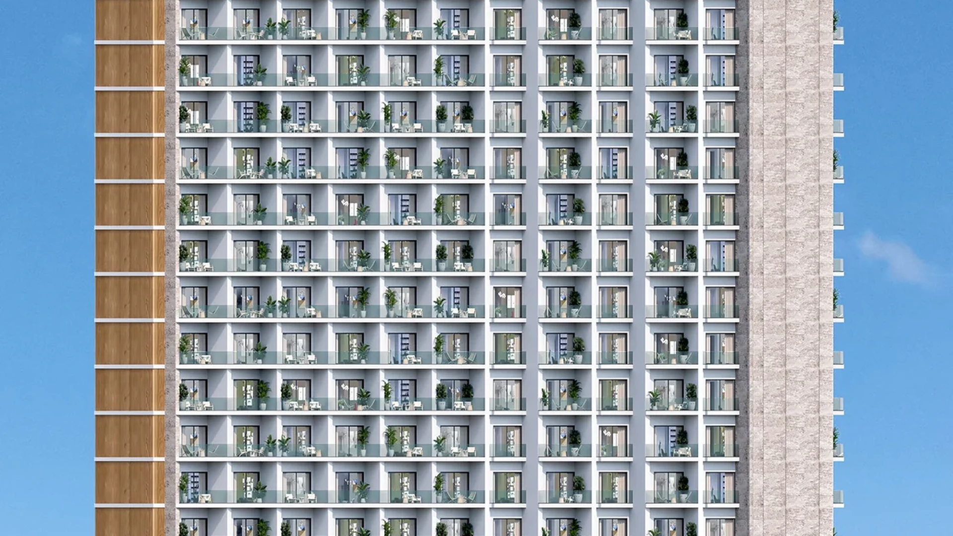 Image of a High-Rise Living, featuring Modern Architecture and Private Balconies.