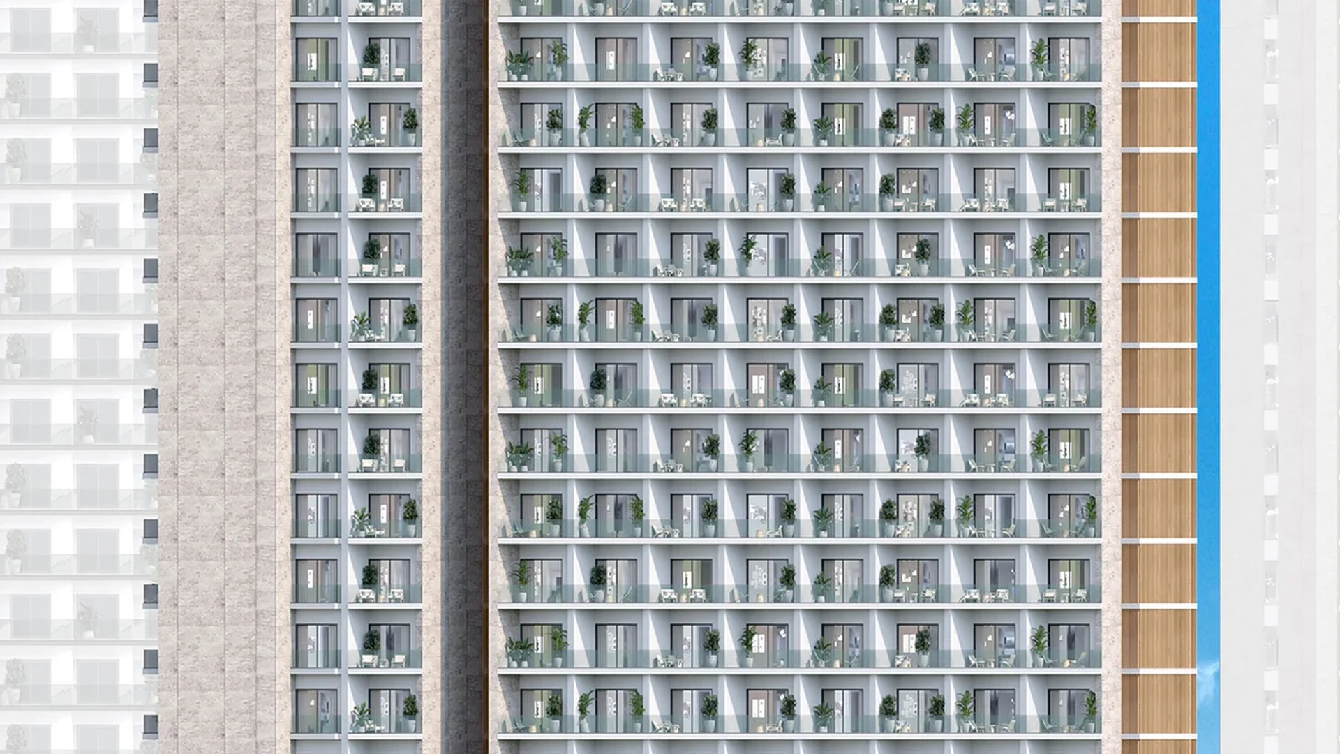 Image of a Modern Architecture, featuring High-Rise Condominiums and Private Balconies.