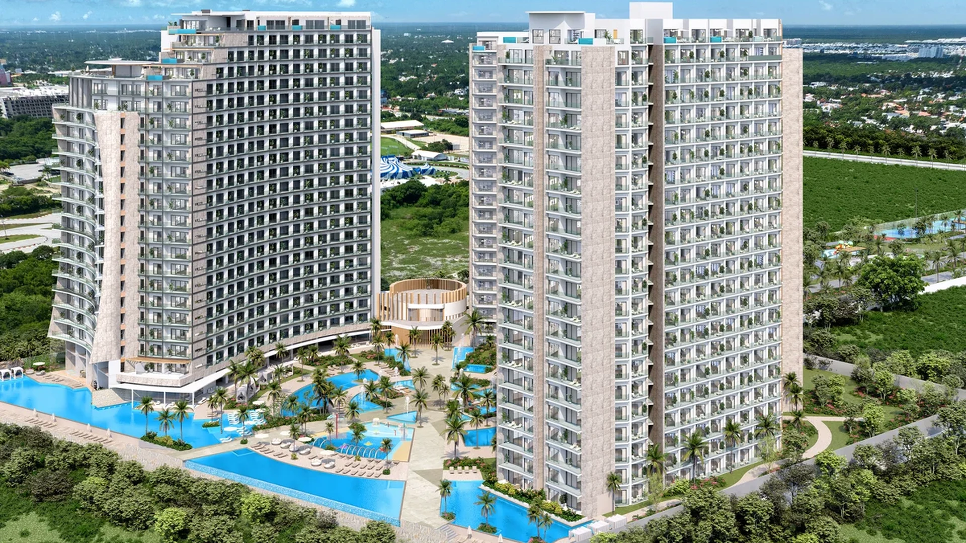Image of a Luxury High-Rise, featuring Resort-Style Living and Modern Architecture.
