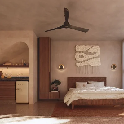 Image of a Studio Apartment, featuring Kitchenette and Terrazzo Flooring.