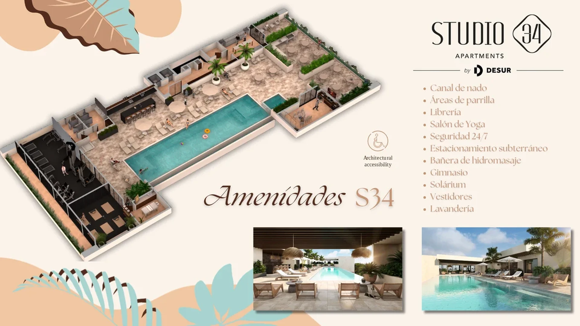 Image of a Lap Pool, featuring Sundeck and Fitness Center.