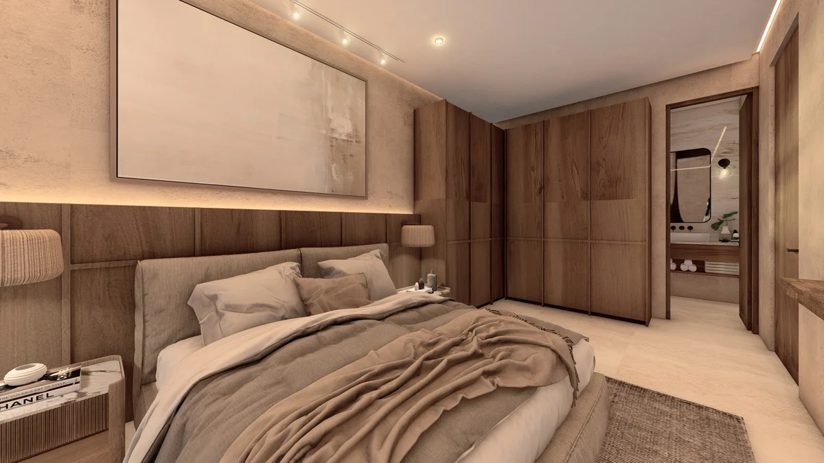 Image of a Primary Bedroom, featuring Ensuite Bathroom and Built-in Wardrobe.