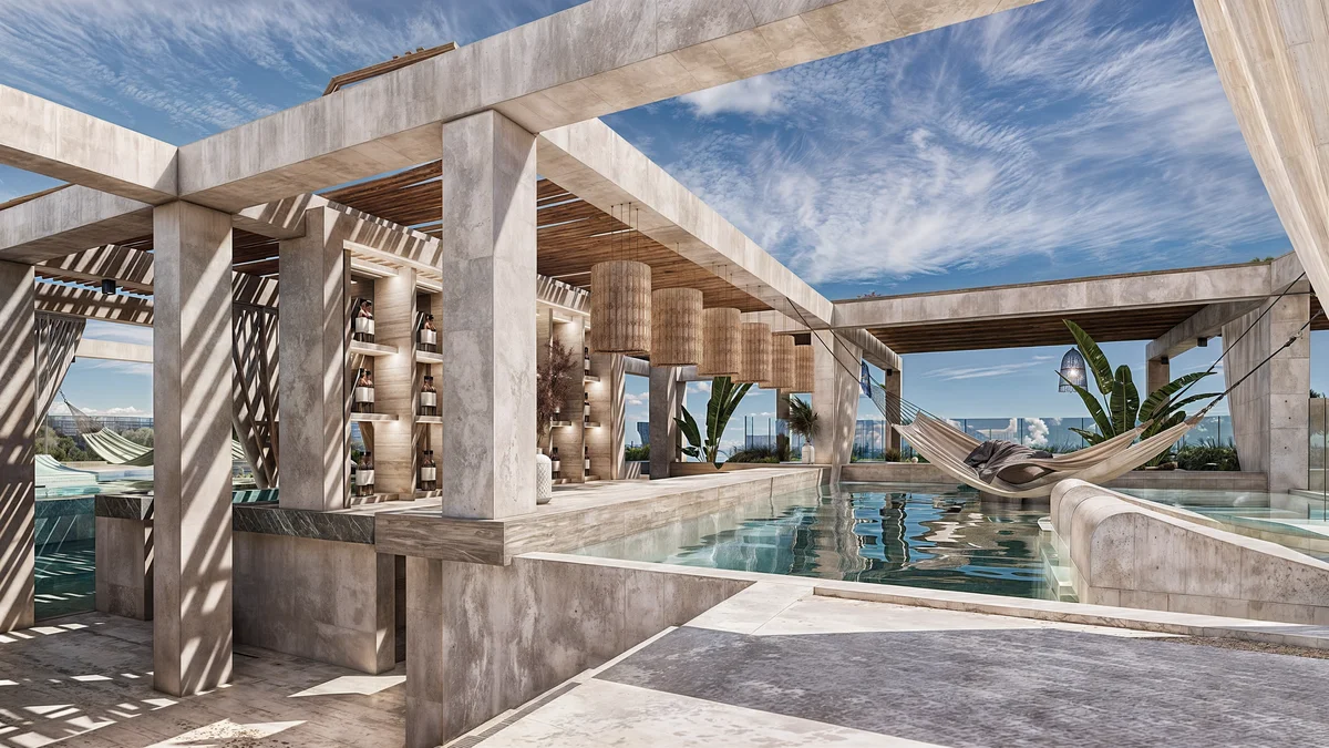 Image of a Rooftop Terrace, featuring Private Pool and Outdoor Lounge.