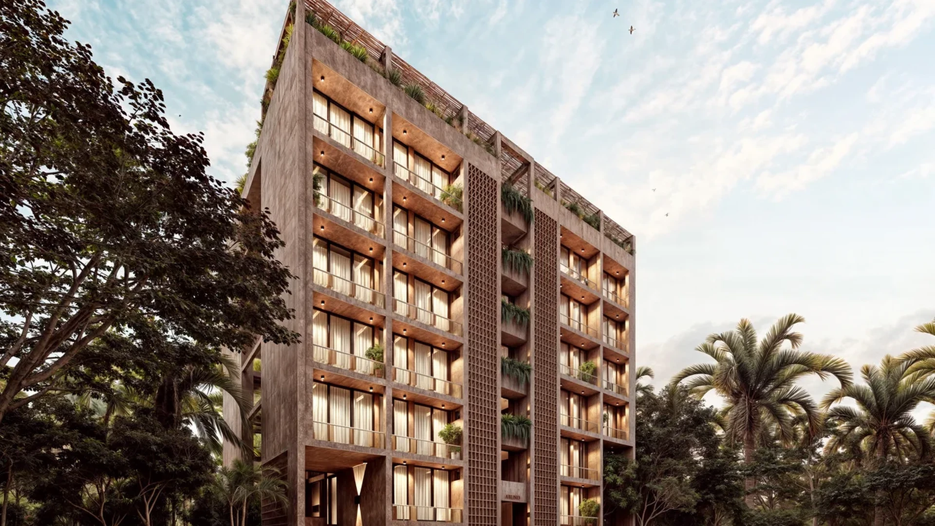 Image of a Modern Architecture, featuring Luxury Condominiums and Private Balconies.