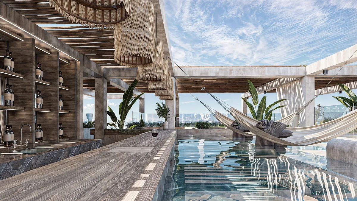 Image of a Rooftop Bar, featuring Rooftop Pool and Luxury Terrace.