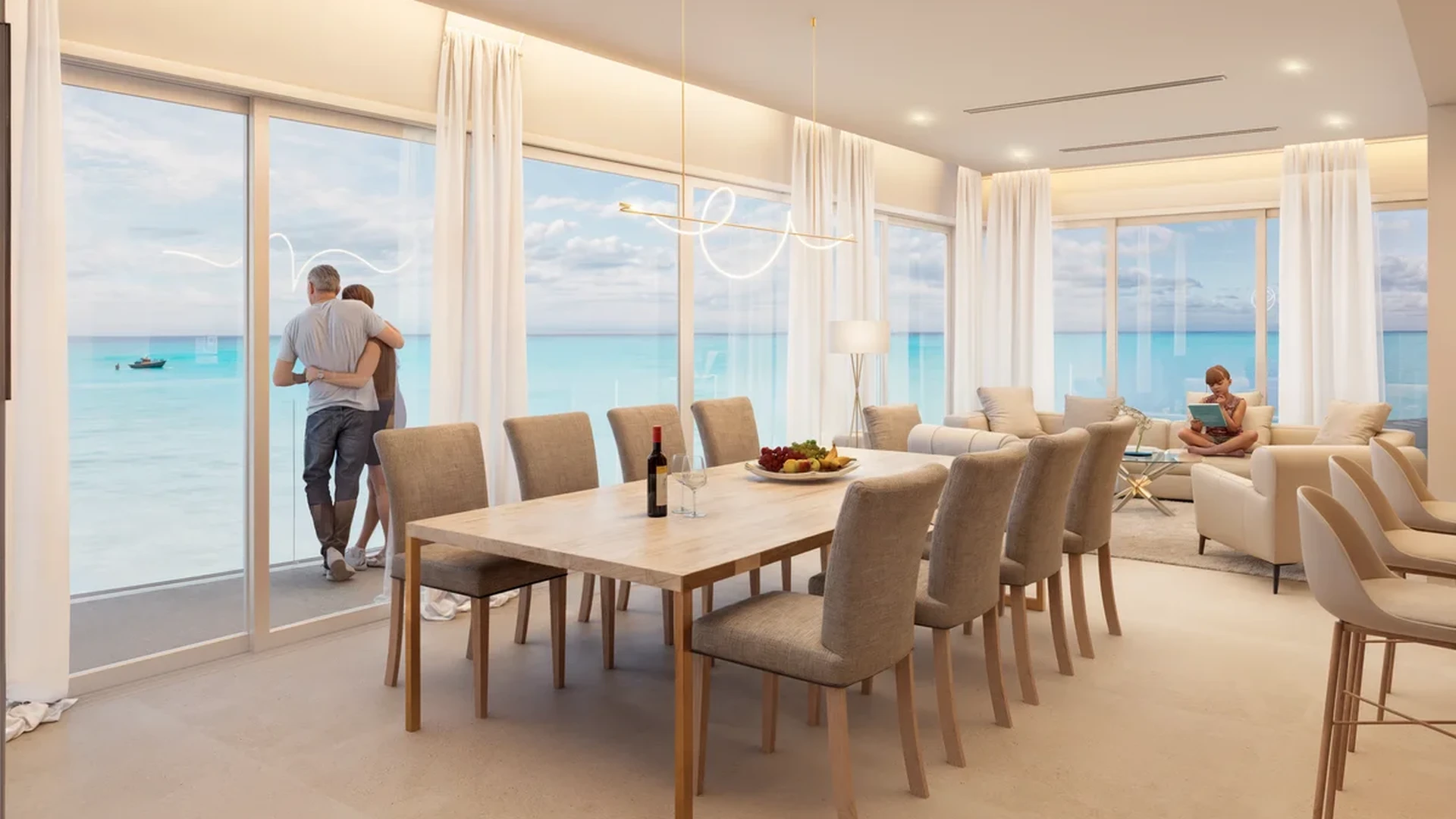 Image of a Ocean View, featuring Floor-to-Ceiling Windows and Open-Plan Living.