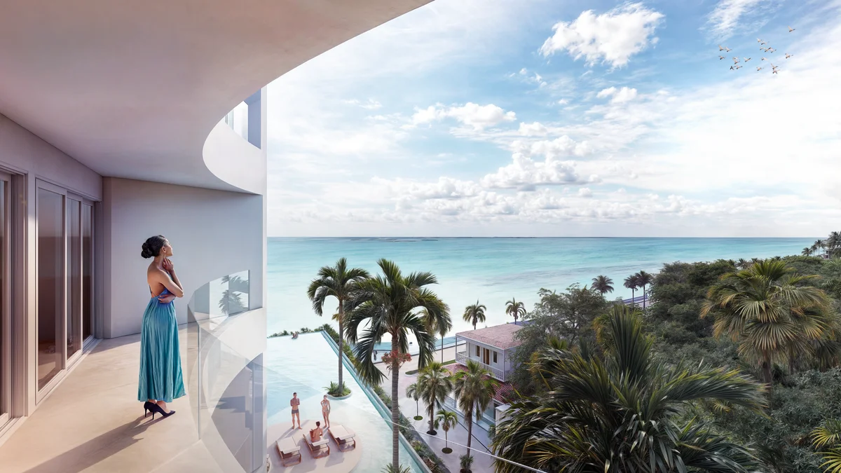 Image of a Ocean View Balcony, featuring Infinity Pool and Panoramic Sea View.