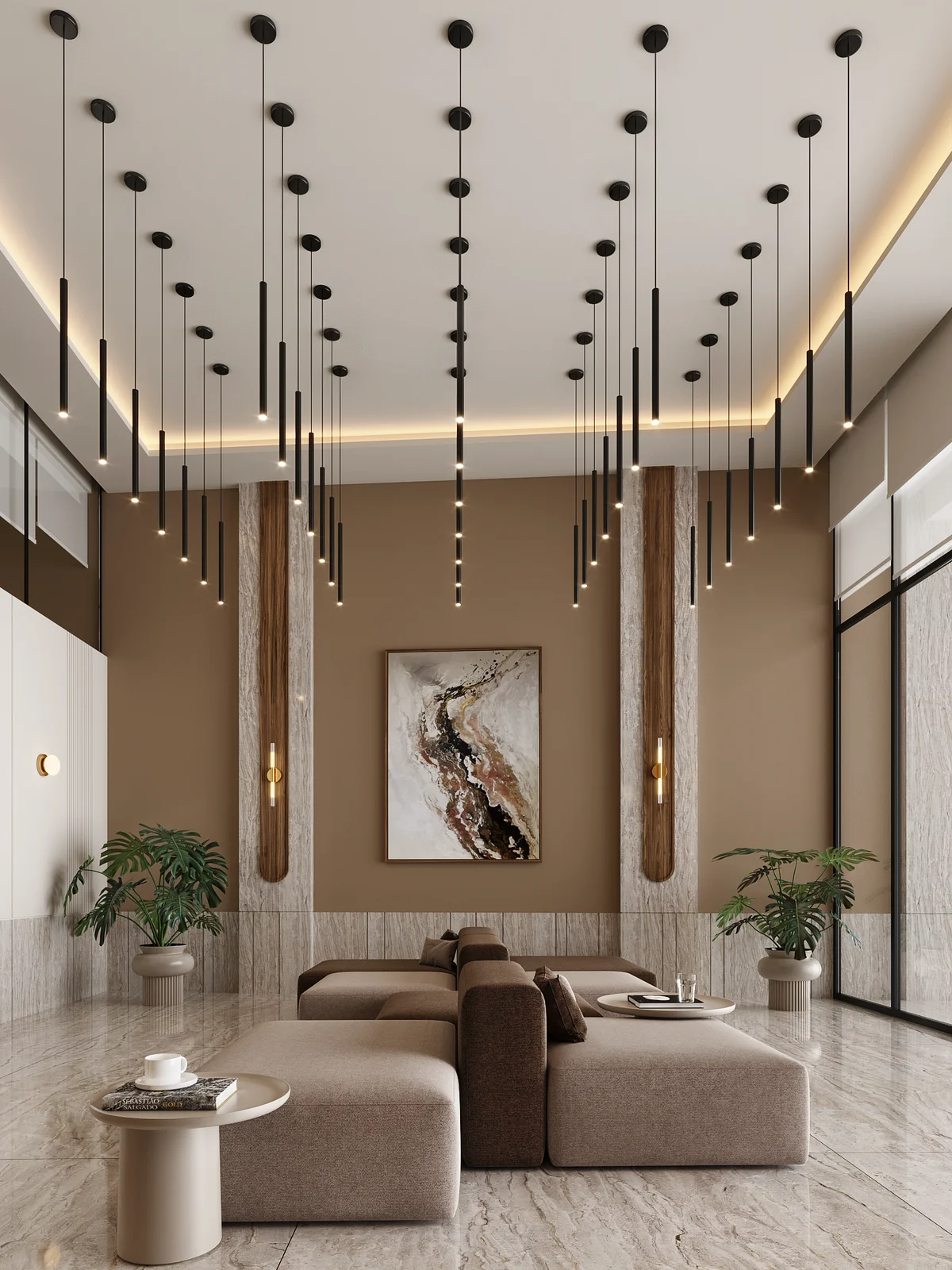 Image of a Lobby, featuring Lounge Area and Modern Design.