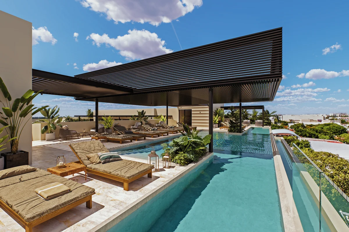 Image of a Rooftop Terrace, featuring Infinity Edge Pool and Sundeck.