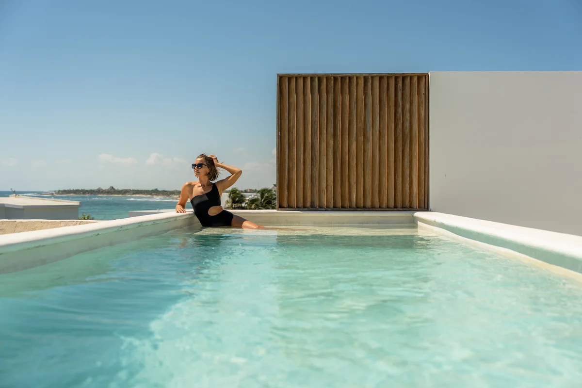 Image of a Rooftop Pool, featuring Ocean View and Private Terrace.