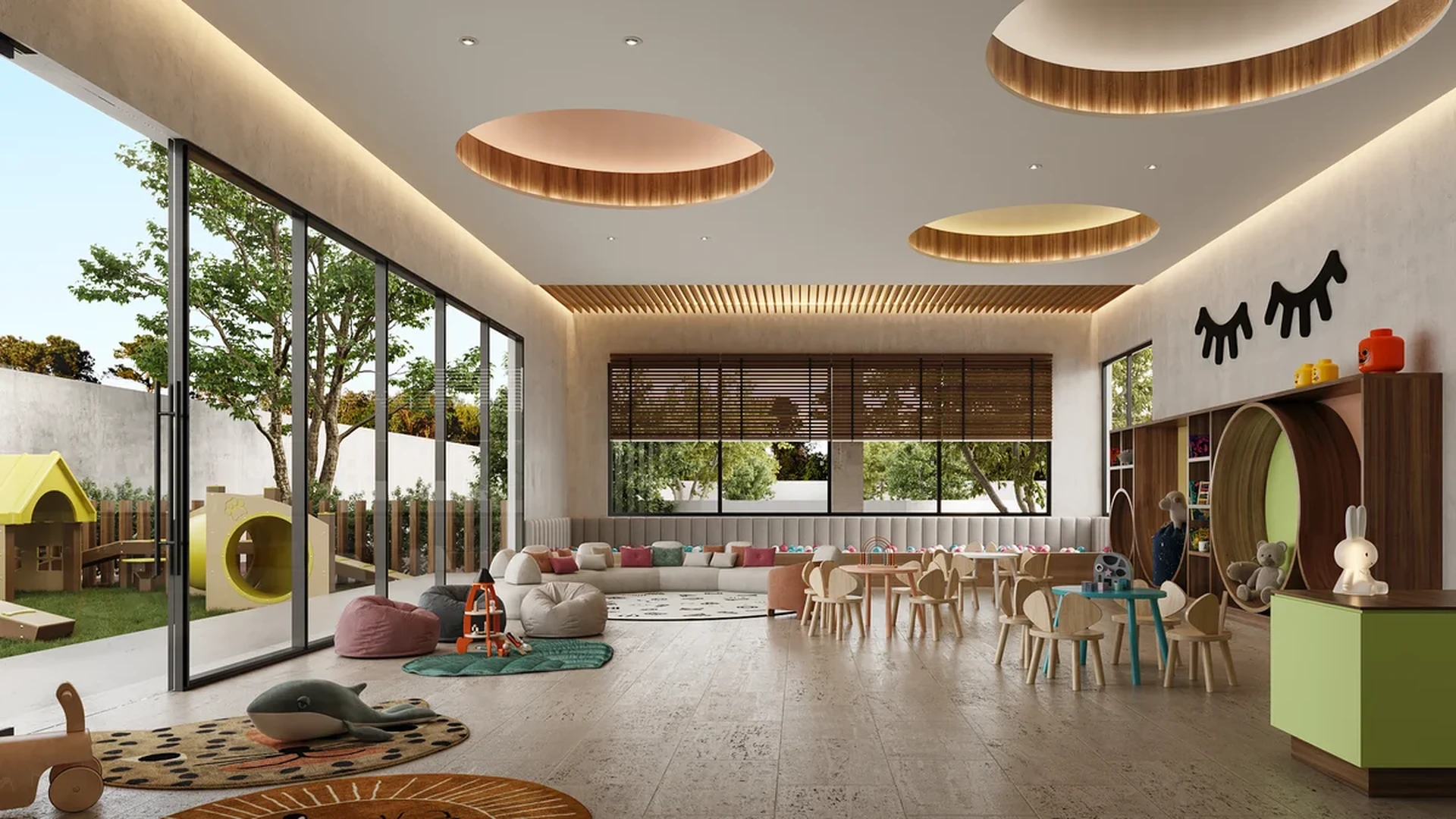 Image of a Children's Playroom, featuring Kids' Club and Indoor-Outdoor Play Area.