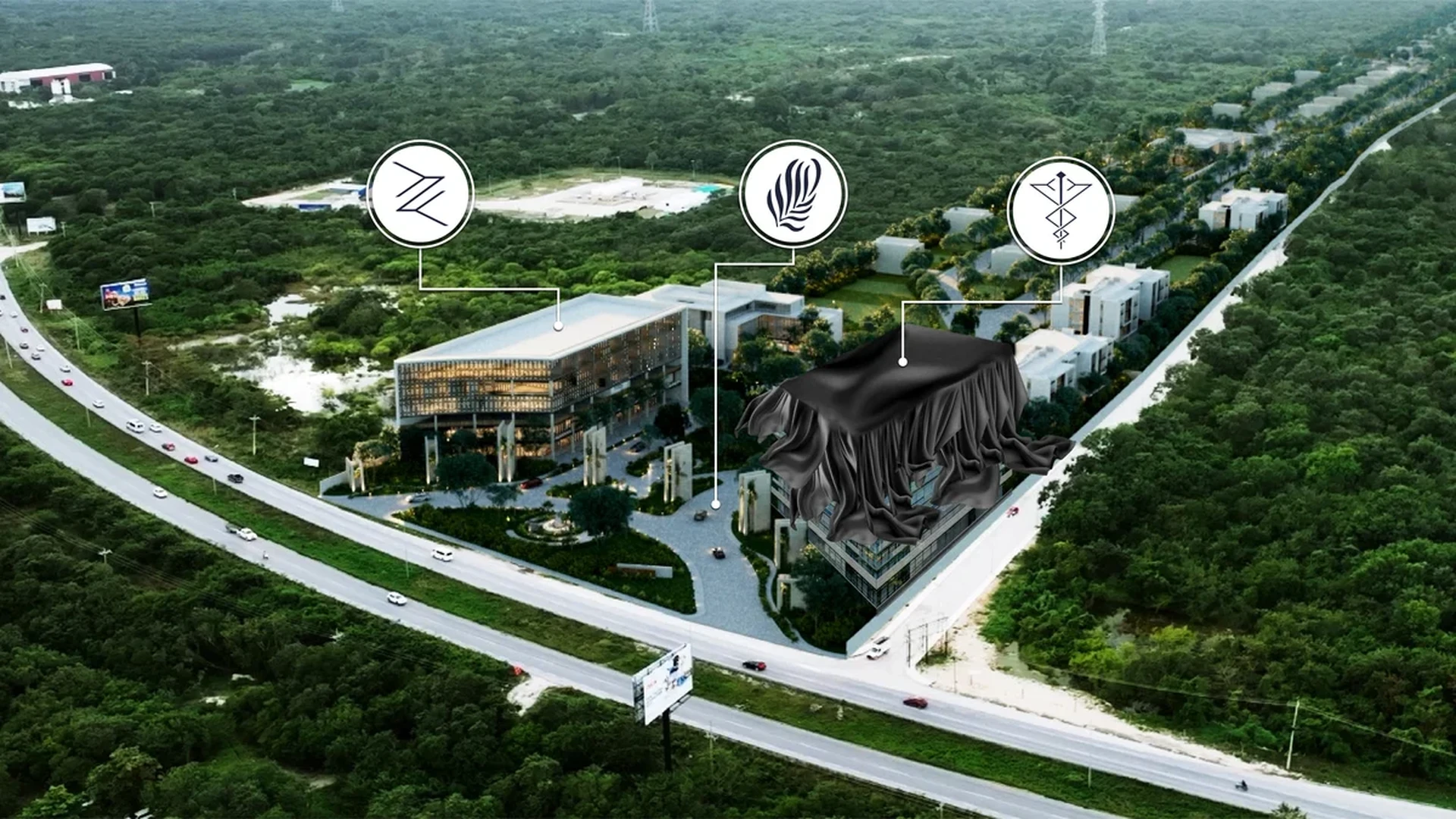 Image of a Aerial View, featuring Architectural Rendering and Modern Development.