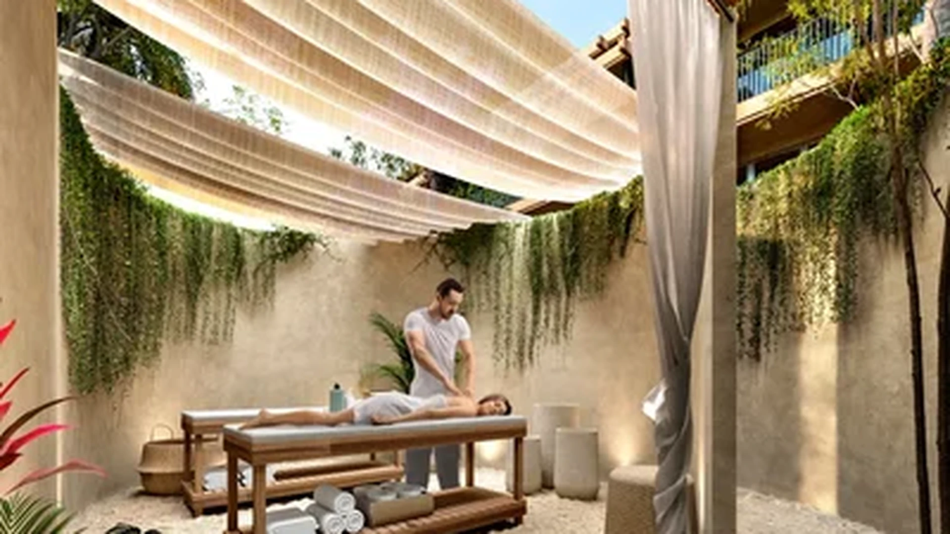 Image of a Outdoor Spa, featuring Wellness Area and Massage Cabana.