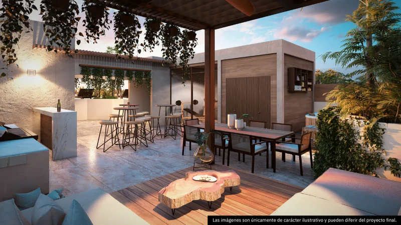 Image of a Rooftop Terrace, featuring Outdoor Living and Pergola.
