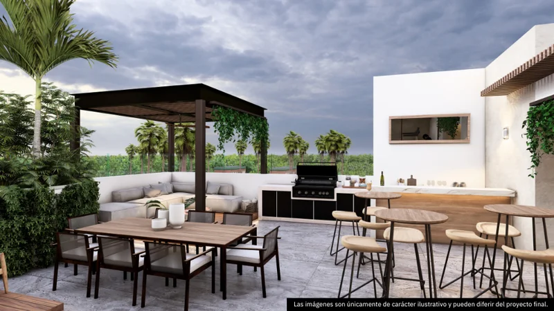 Image of a Rooftop Terrace, featuring Outdoor Lounge and Alfresco Dining.