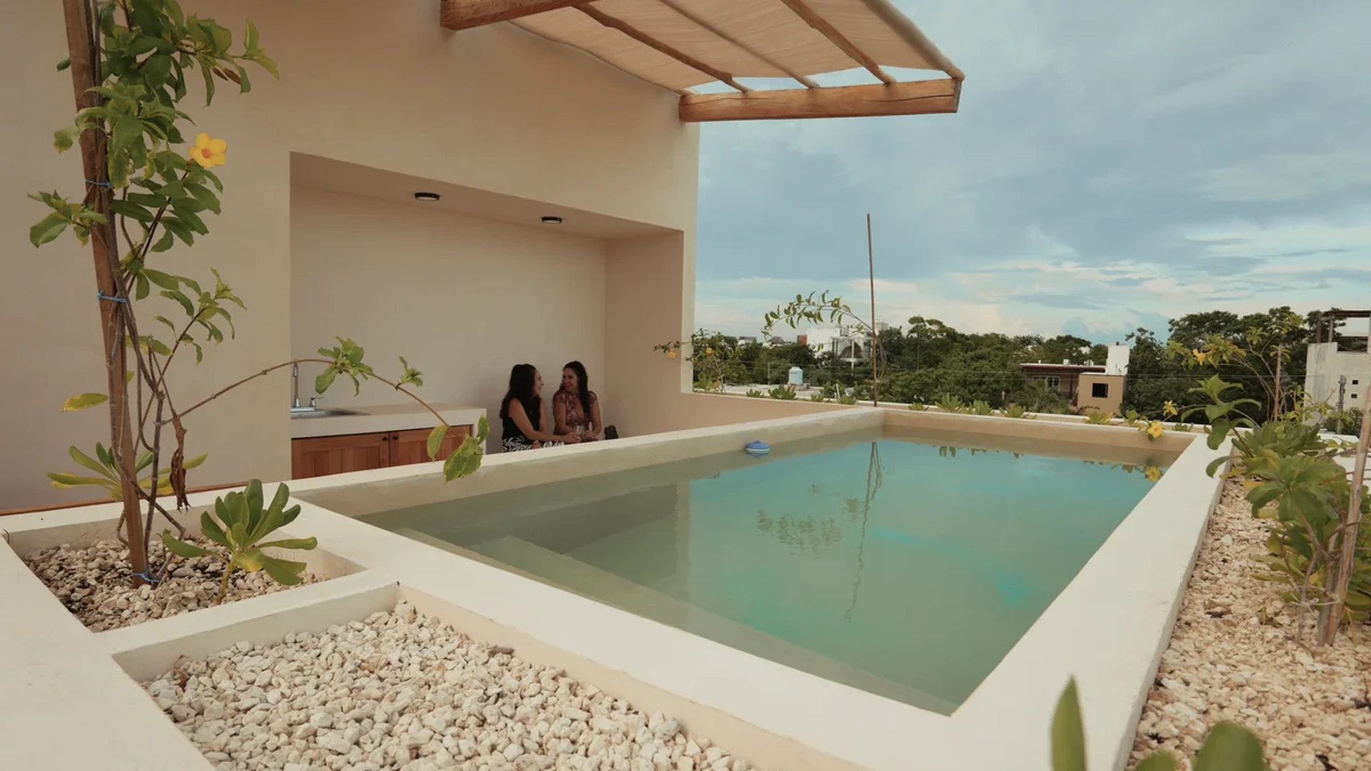 Image of a Rooftop Terrace, featuring Private Plunge Pool and Outdoor Lounge.