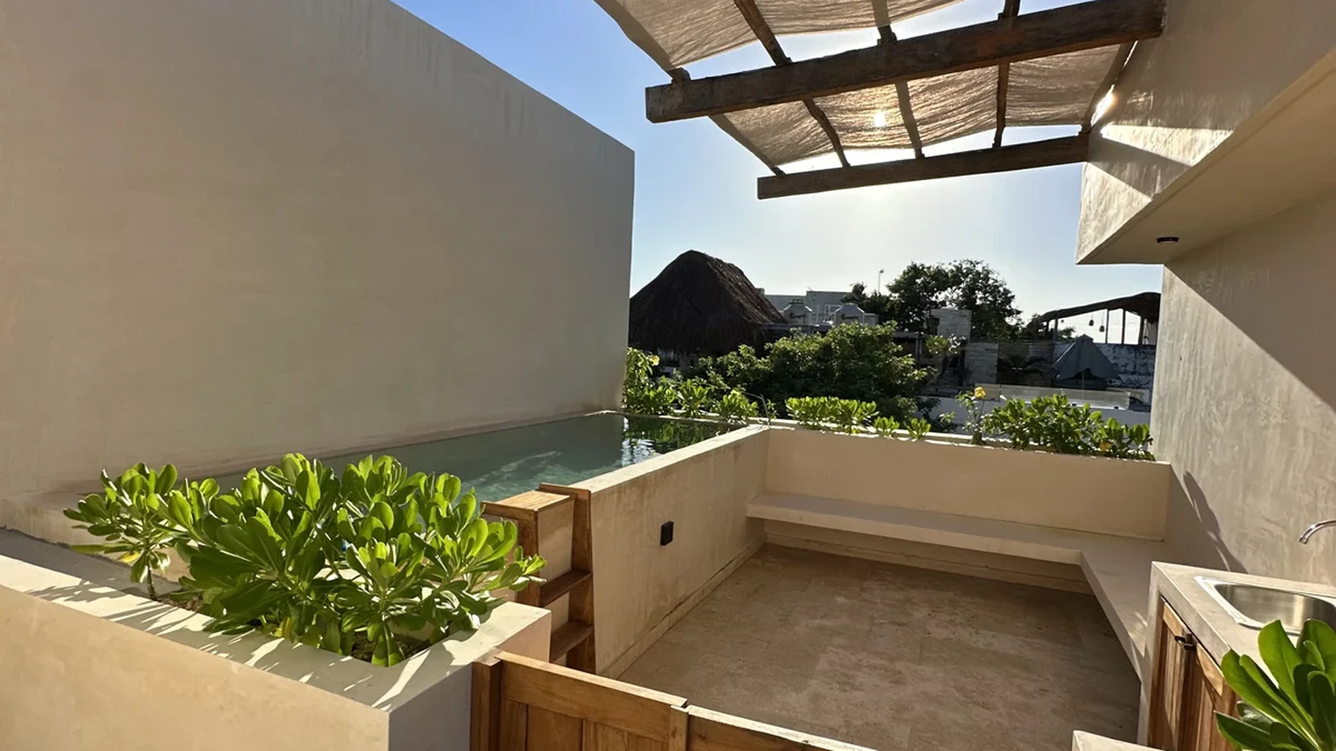 Image of a Rooftop Terrace, featuring Private Plunge Pool and Outdoor Living Space.