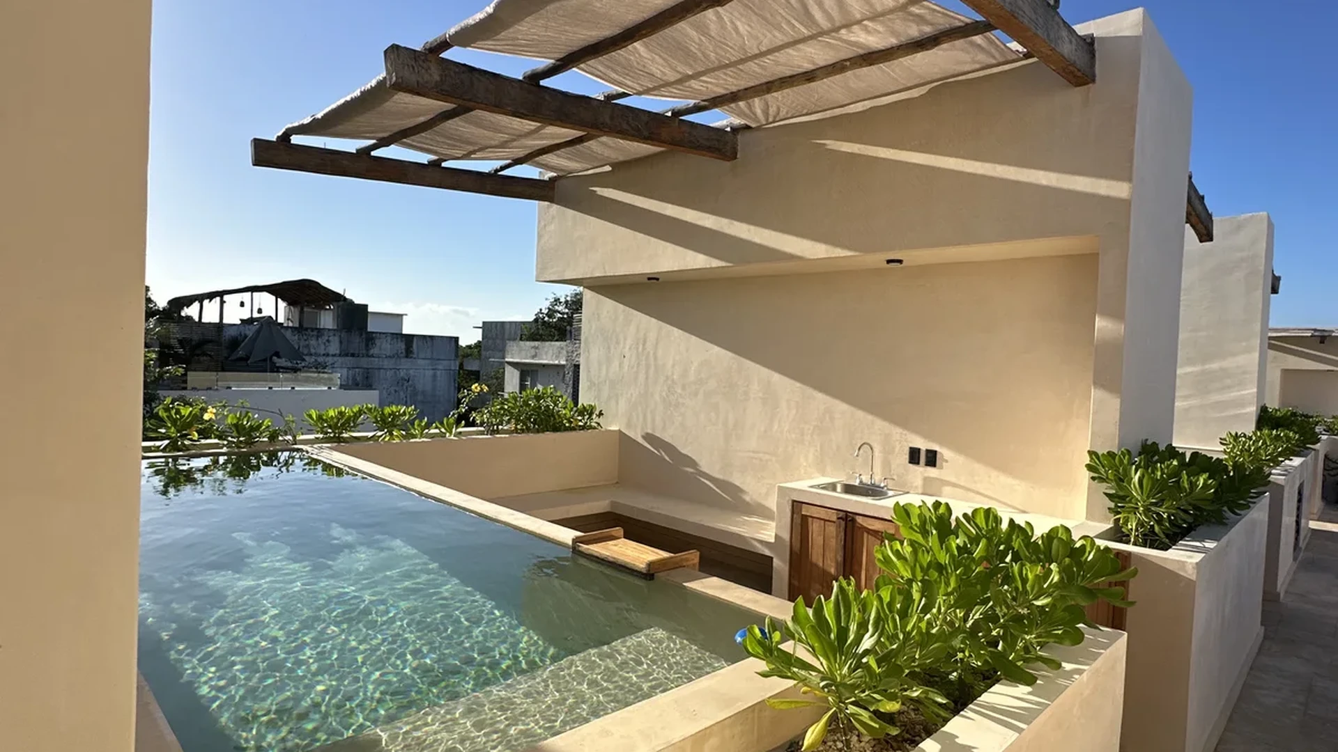 Image of a Rooftop Terrace, featuring Private Plunge Pool and Sundeck.