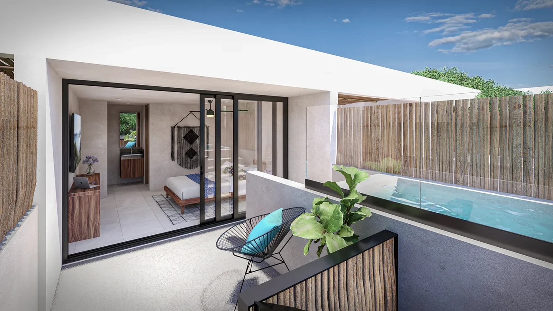 Image of a Private Plunge Pool, featuring Indoor-Outdoor Living and Bedroom Suite.
