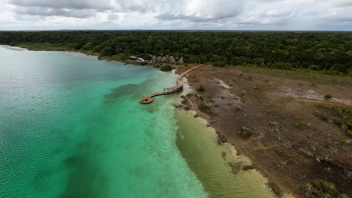 Image of a Aerial View, featuring Waterfront Resort and Jungle Retreat.