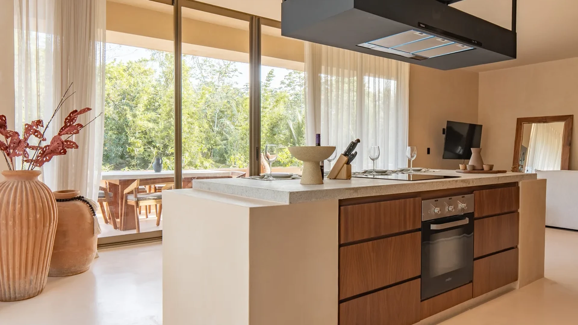 Image of a Modern Kitchen, featuring Kitchen Island and Stone Countertops.