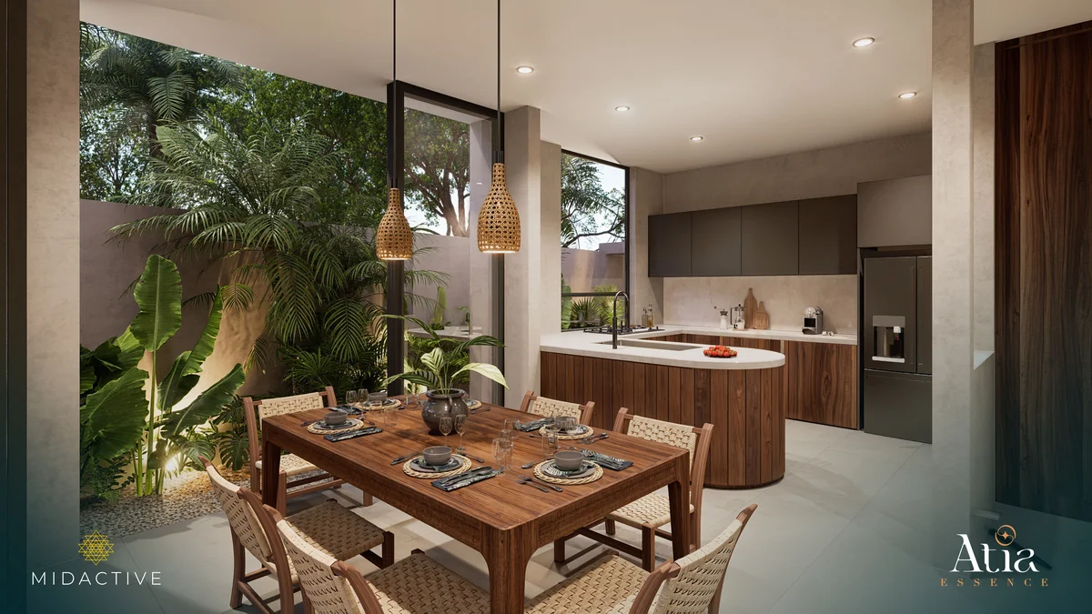 Image of a Open Concept Kitchen, featuring Indoor-Outdoor Living and Lush Garden.